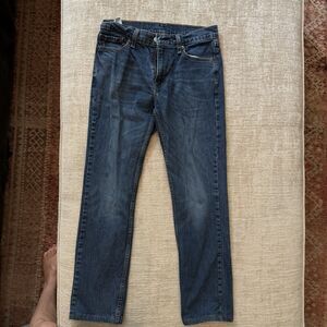 Levi Strauss 513 Men's Jeans Size 30 x 32 Straight Leg Blue Solid Pants Denim